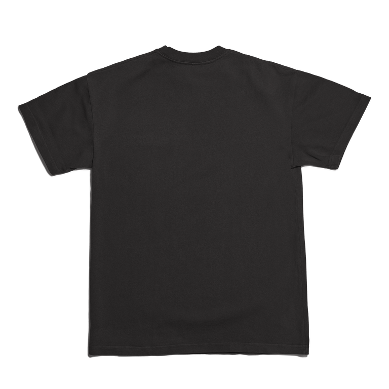 Dagne Dover Short Sleeve Tee in onyx seen from the back. 