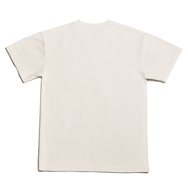 Dagne Dover Short Sleeve Tee in moonbeam seen from the back. 