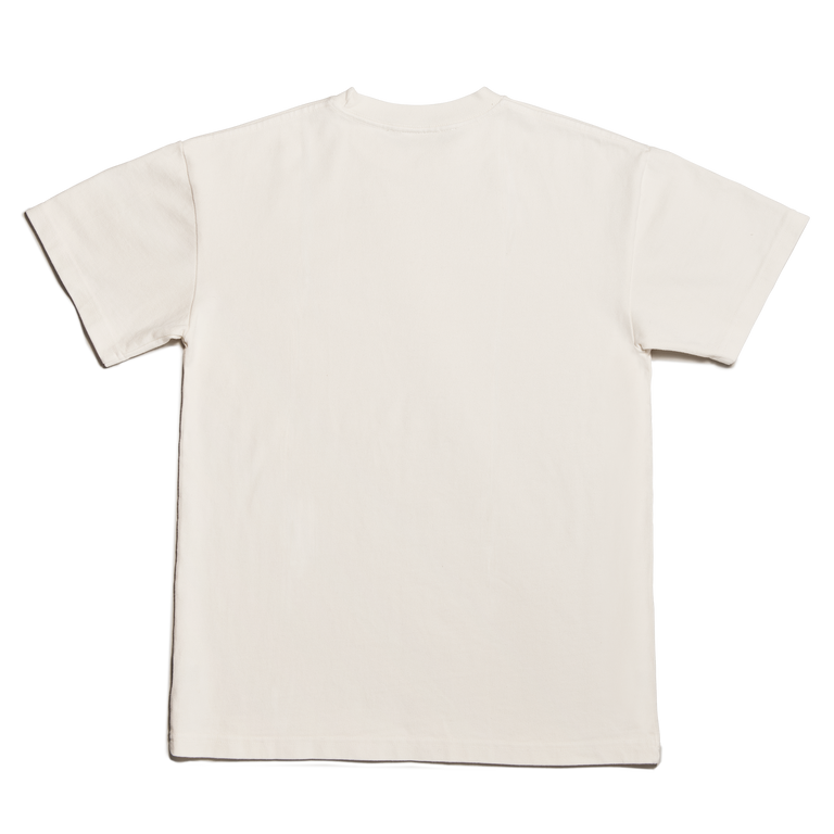 Dagne Dover Short Sleeve Tee in moonbeam seen from the back. 