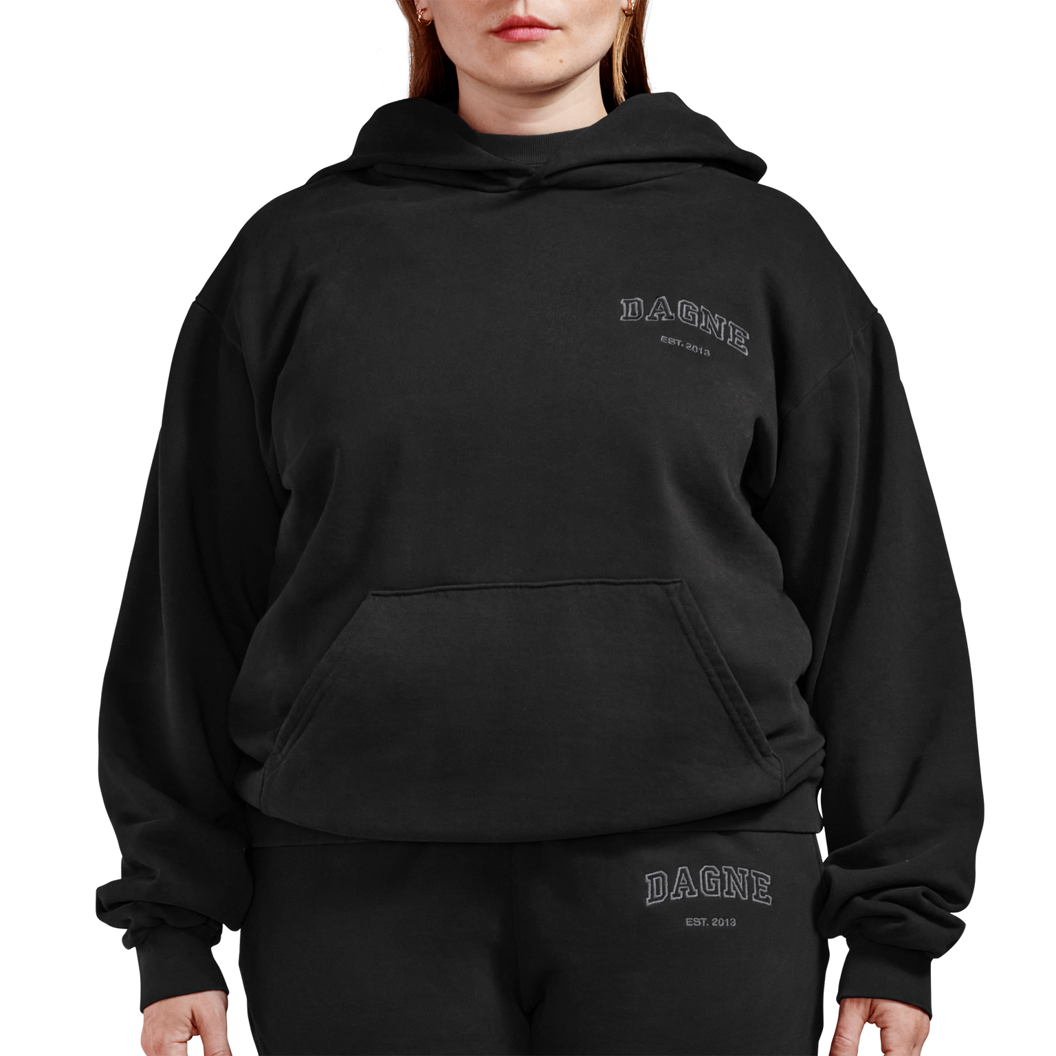 NoPDP - hover Stella is 5'7 wearing a size M sweatshirt.