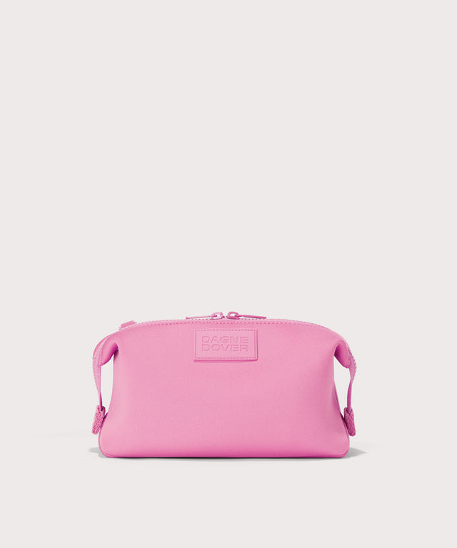 Dagne Dover Large Hunter Toiletry Bag in a true bubble gum pink.