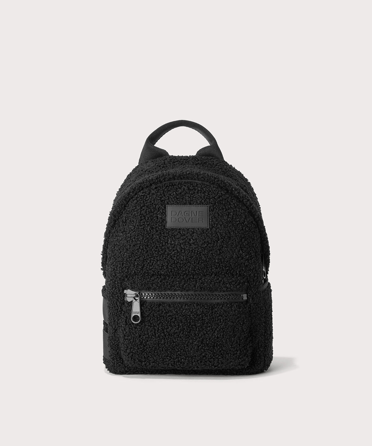 Dakota Small backpack pack in a black In a  Faux Shearling  a soft, wool-like plush made with recycled materials