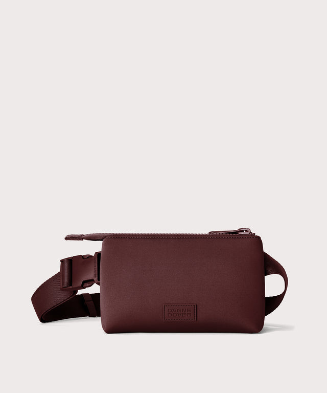 Dagne Dover Bennie Sling in a deep brown with purple undertones.