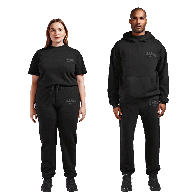 Model Left: Stella is 5’7” wearing size L,   Model Right: Jenry is 6’0” wearing size L