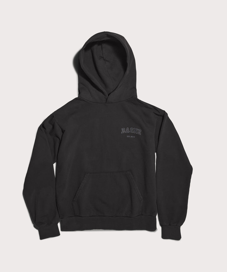 Varsity Logo Hoodie in Onyx, 3X