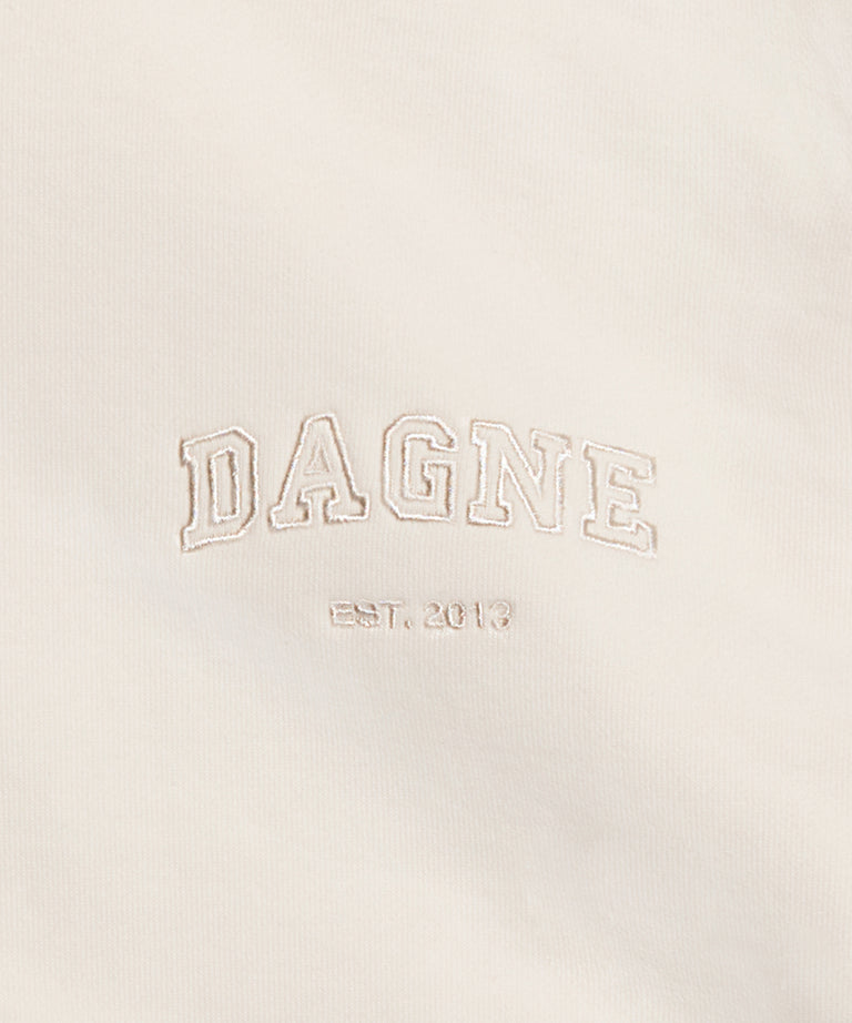 Varsity Logo Hoodie in Moonbeam, XL