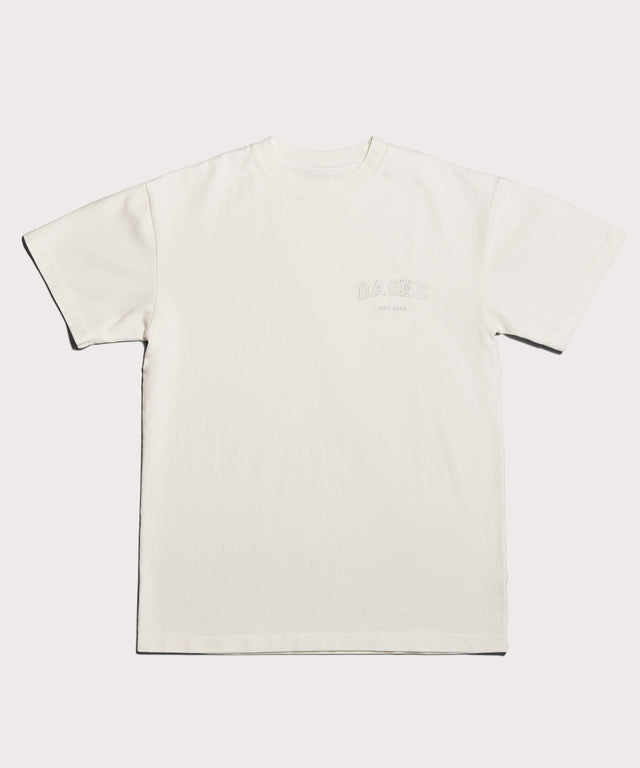 Varsity Logo T-shirt in Moonbeam, Medium