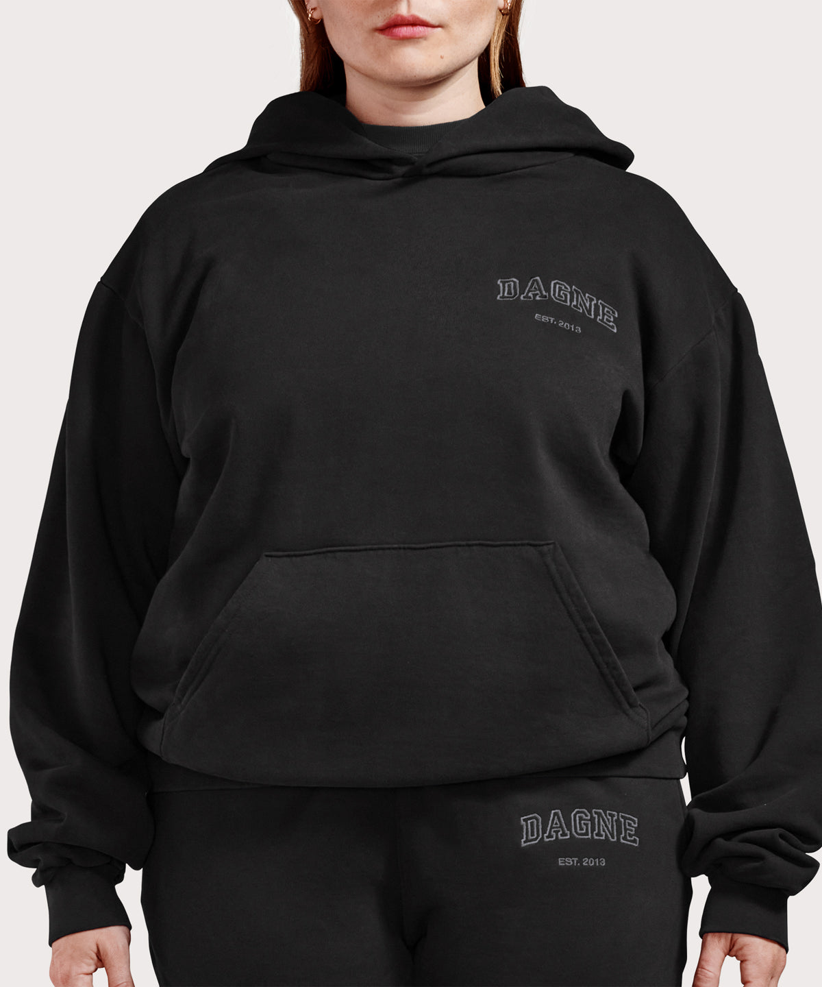 Varsity Logo Hoodie in Onyx, 2X