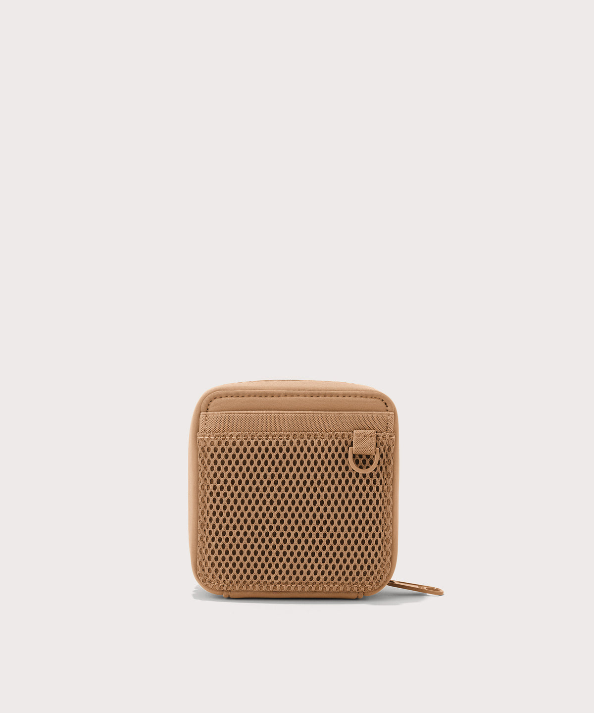 Dagne Dover small Arlo Tech Organizer in camel seen from the back.