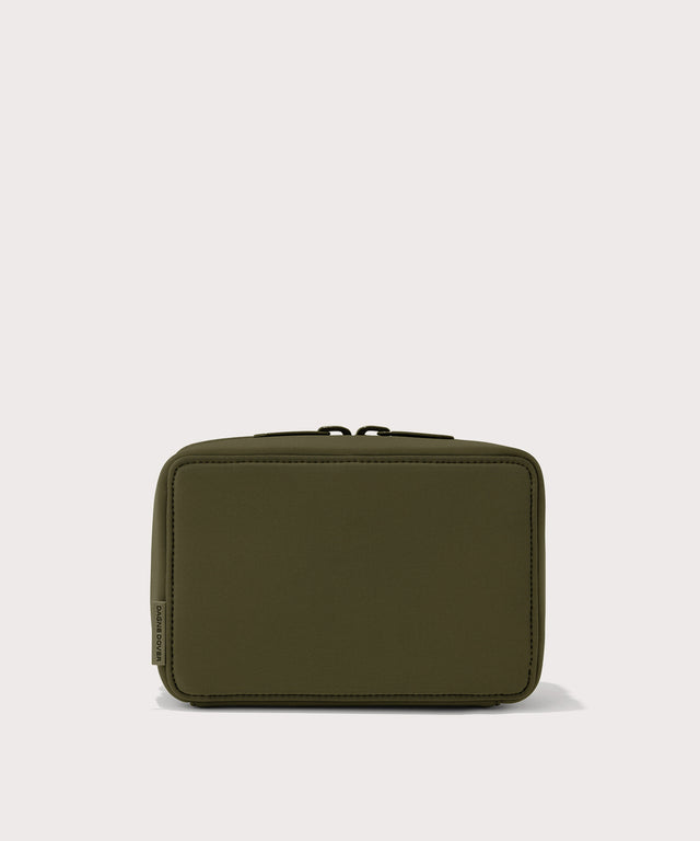 Dagne Dover large Arlo Tech Organizer in dark green.