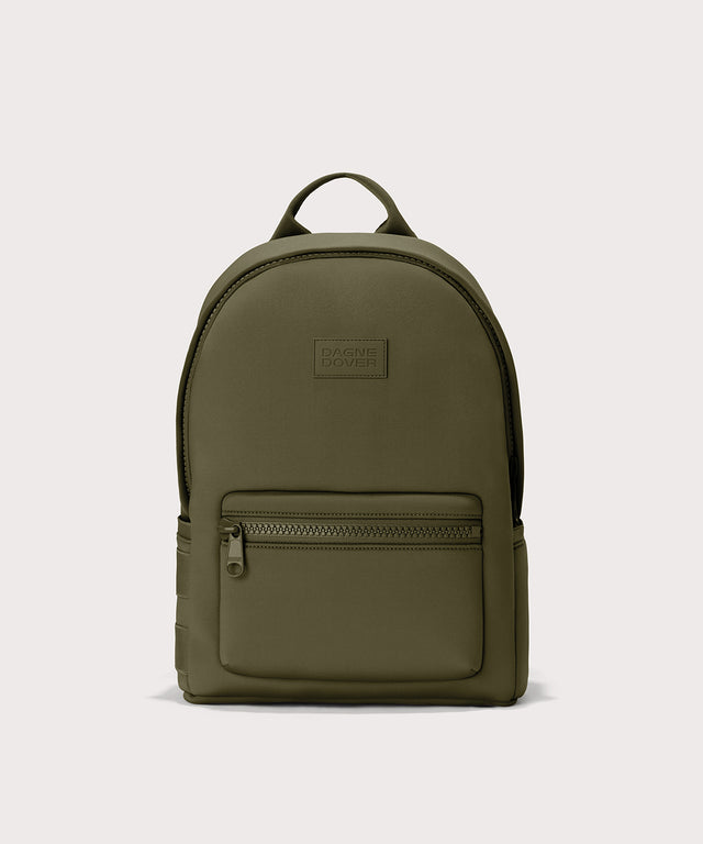 Dagne Dover medium Dakota Neoprene Backpack in dark moss.