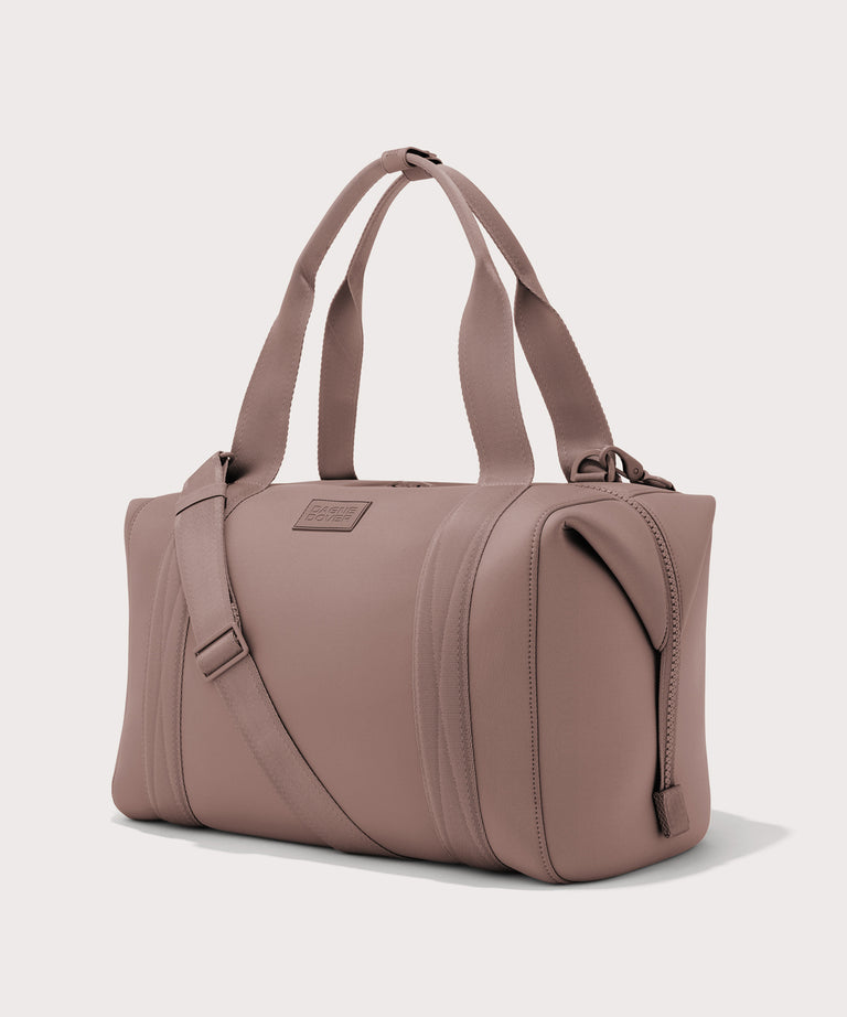 Large Landon Carryall in pink, angle view
