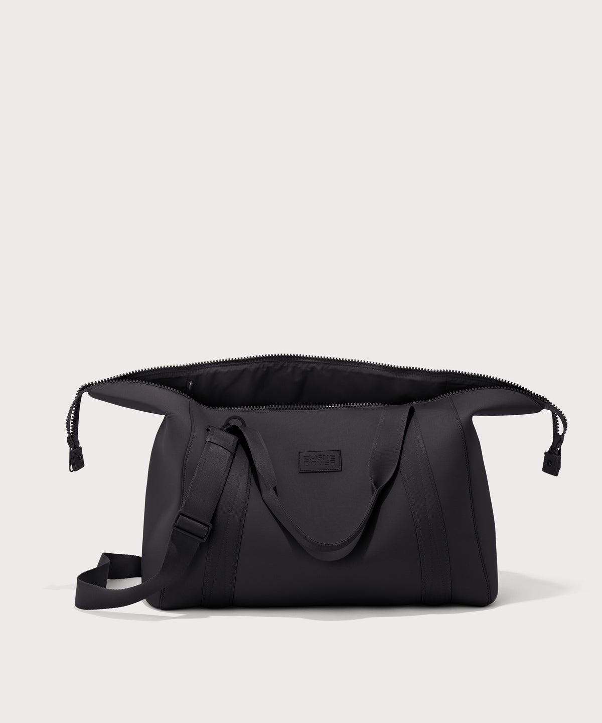 Extra large Landon Carryall in black unzipped
