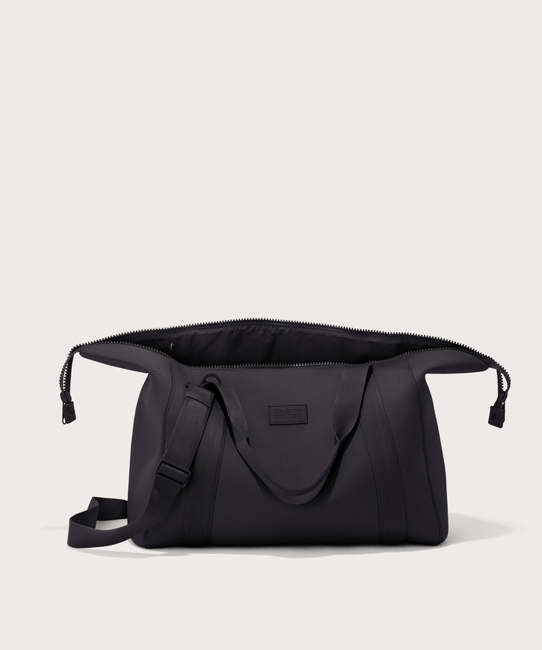 Extra large Landon Carryall in black unzipped
