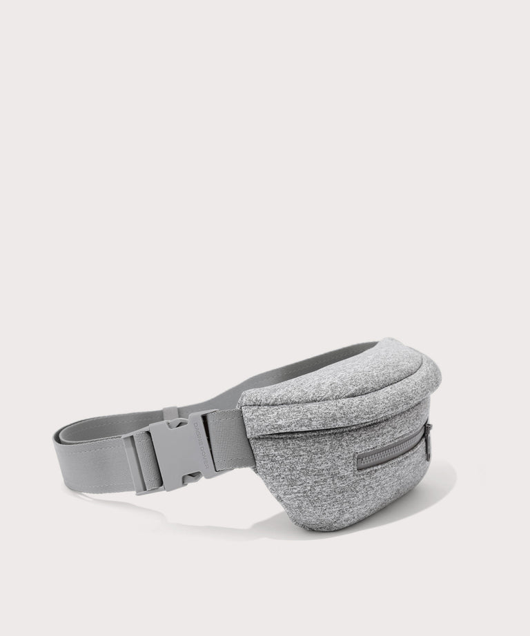 Dagne Dover Ace Fanny Pack in grey  seen from the side
