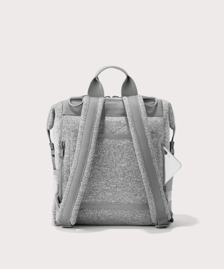 Dagne Dover medium Indi Diaper Backpack in grey seen from the back
