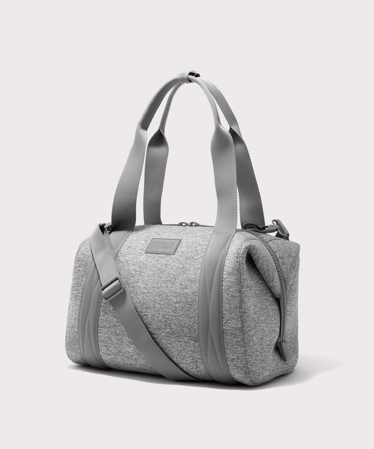 Large Landon Carryall in grey, angle view
