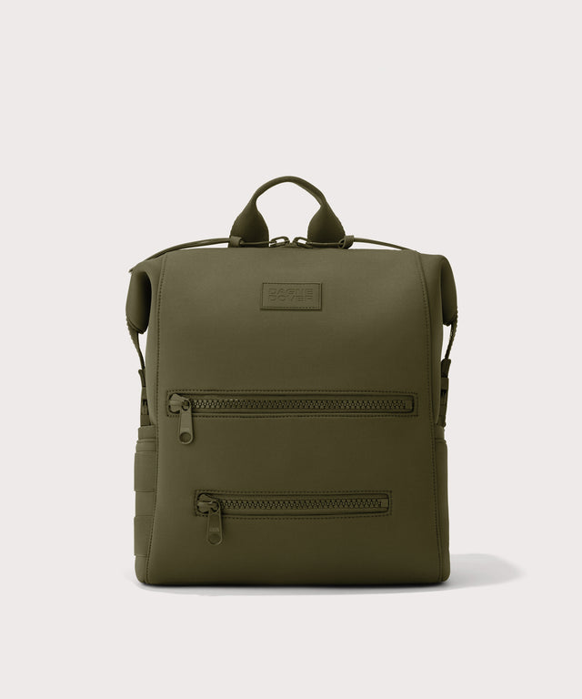 Dagne Dover medium Indi Diaper Backpack in dark moss.