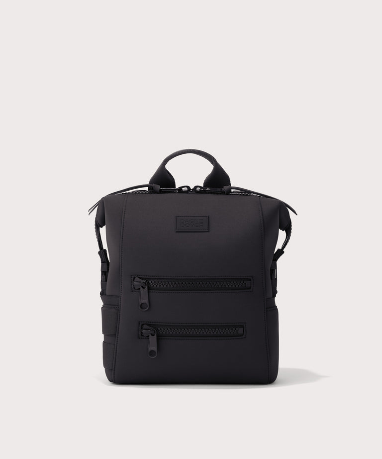Dagne Dover small Indi Diaper Backpack in black.