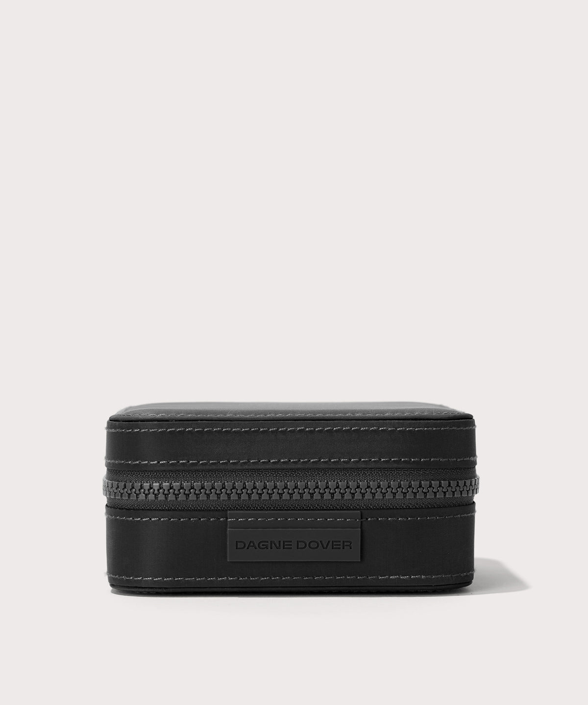 Dagne Dover Large Frankie Jewelry Case in black.
