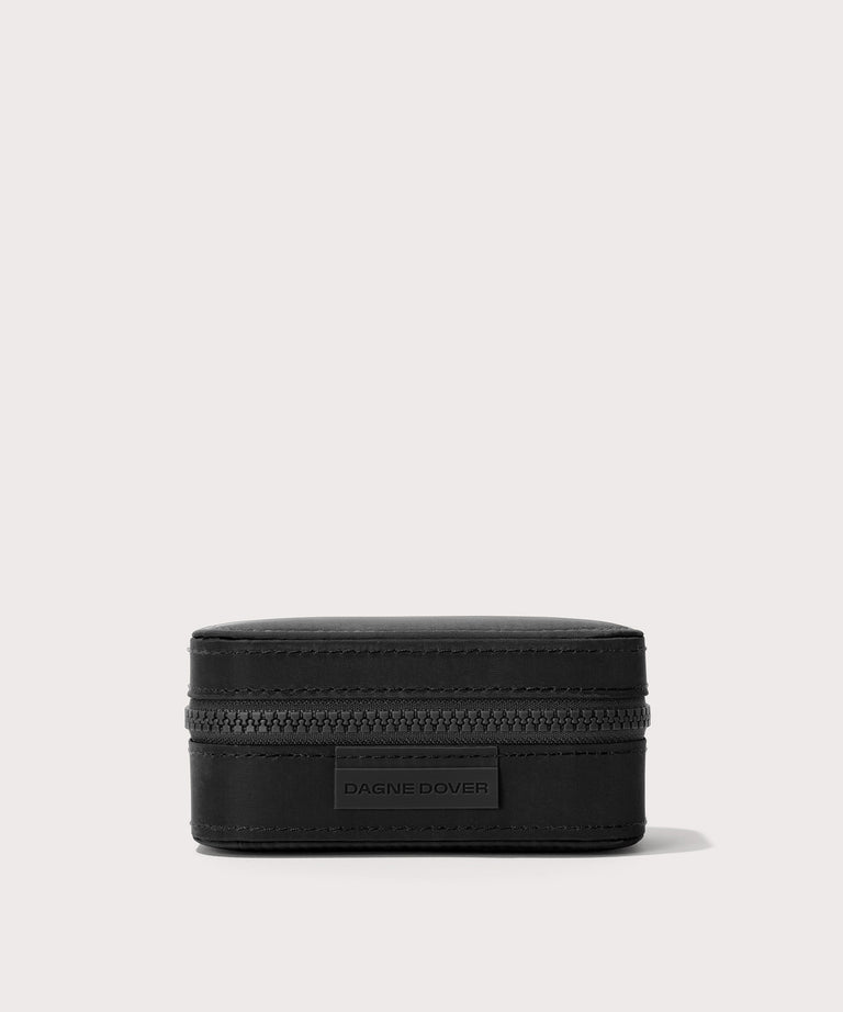 Dagne Dover small Frankie Jewelry Case in black.
