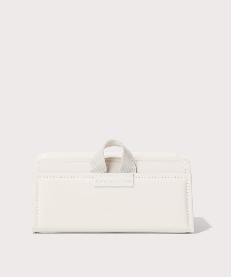 Dagne Dover Remi foldable glasses holder in white.
