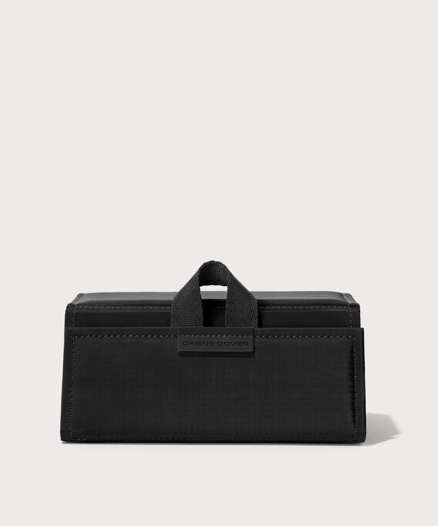 Dagne Dover Remi foldable glasses holder in black.
