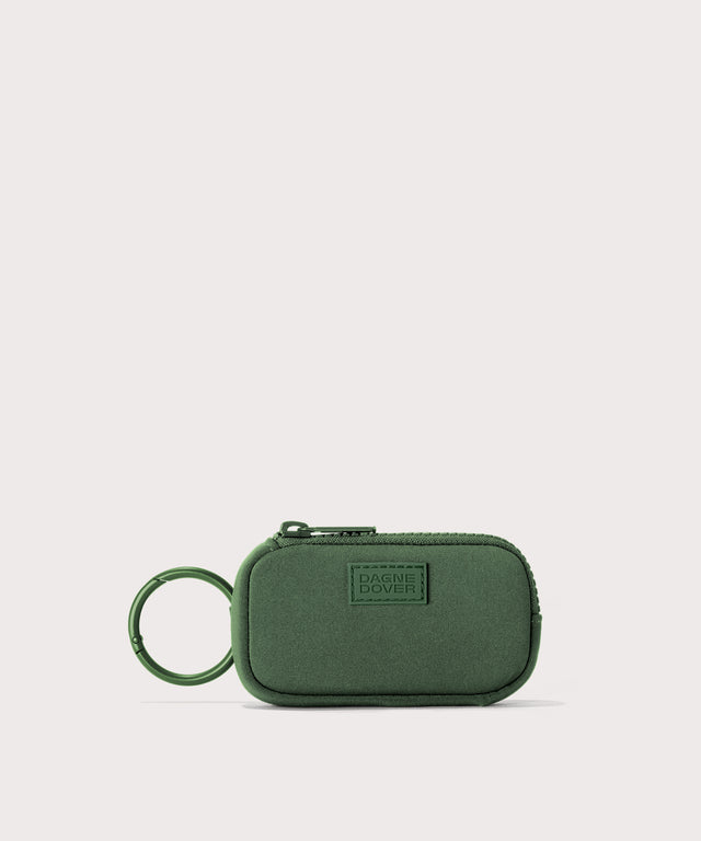 Dagne Dover Mara Keychain in a rich, classic forest green.
