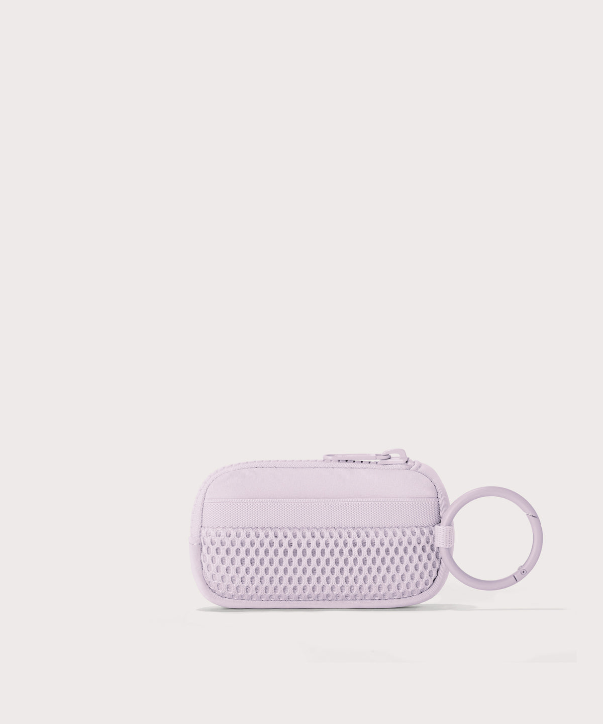 Dagne Dover Mara Keychain in a soft purple with grey undertones seen from the back.
