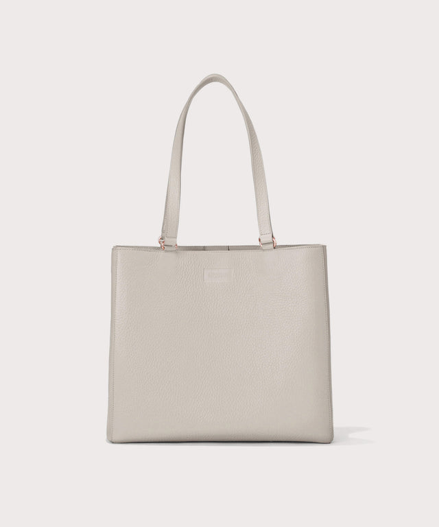 Dagne Dover medium Allyn Tote in light grey.