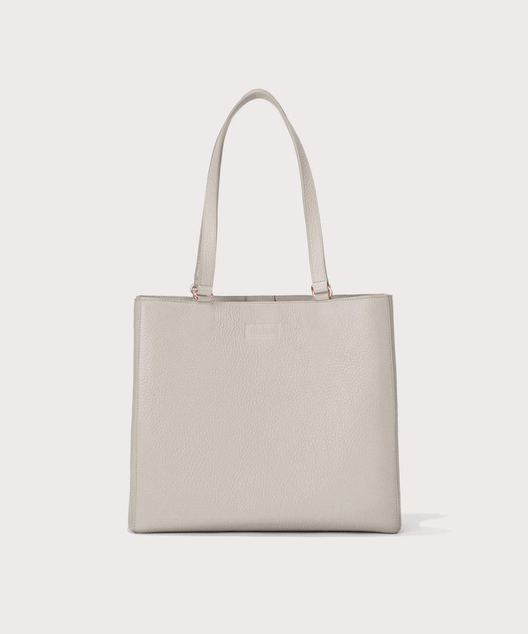 Dagne Dover medium Allyn Tote in light grey.