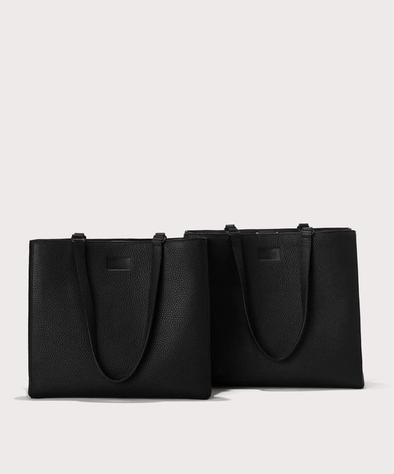 Dagne Dover medium and medium Allyn Totes in black.