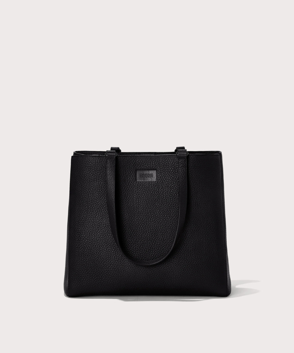 Dagne Dover large Allyn Tote in black seen from the front.
