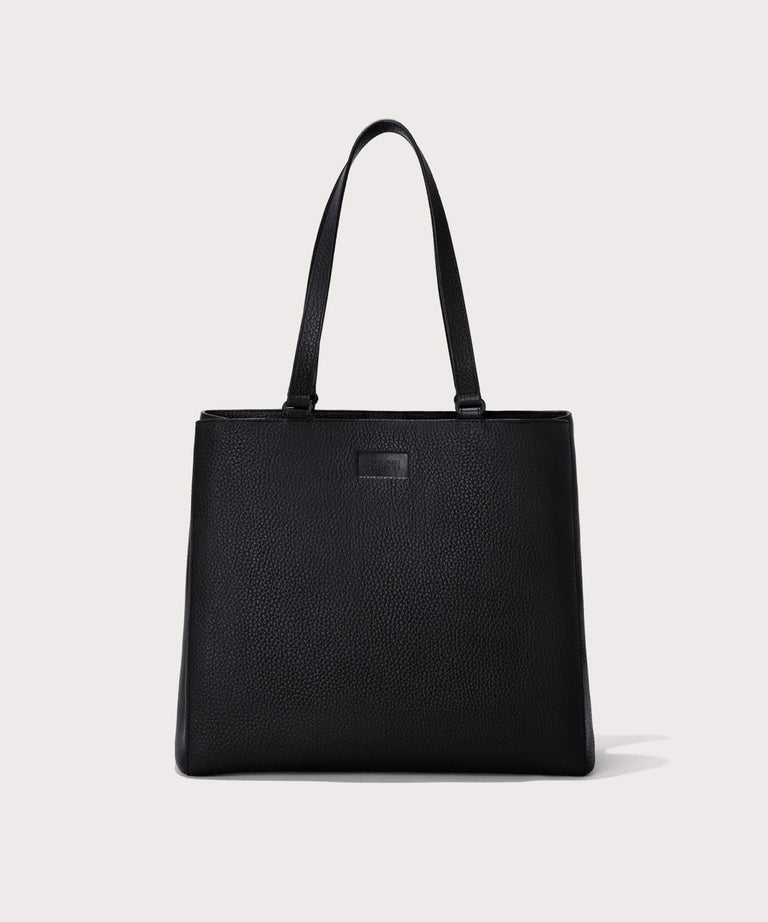 Dagne Dover large Allyn Tote in medium black.