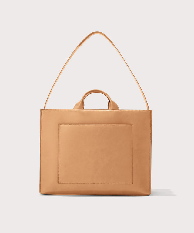 Dagne Dover large vegan Daily Tote in brown.