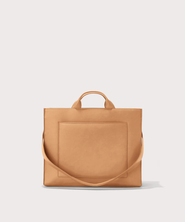 Dagne Dover medium vegan Daily Tote in brown with the 11