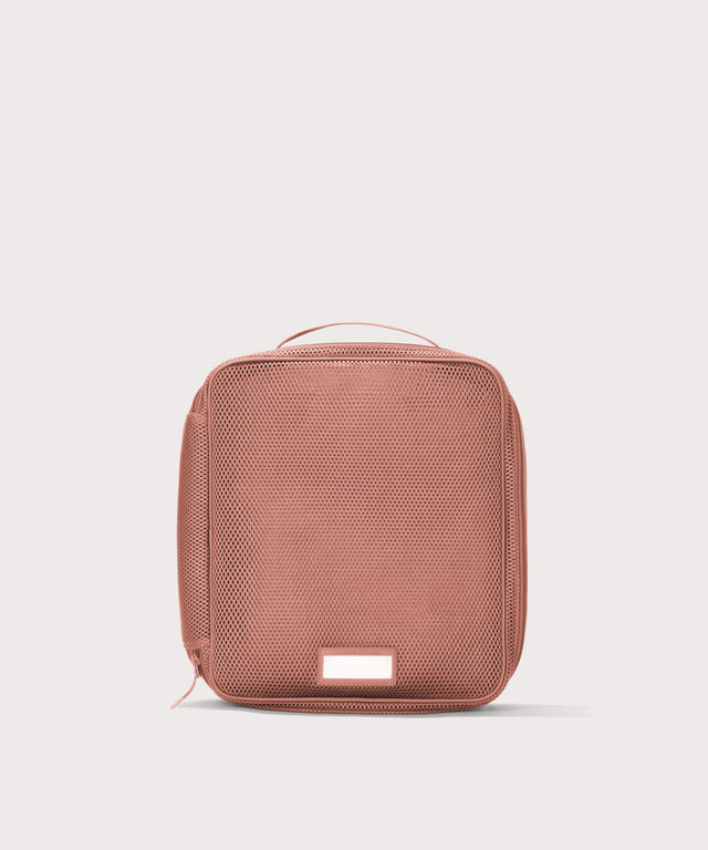 Front view of Large Roma packing cube in warm dust pink
