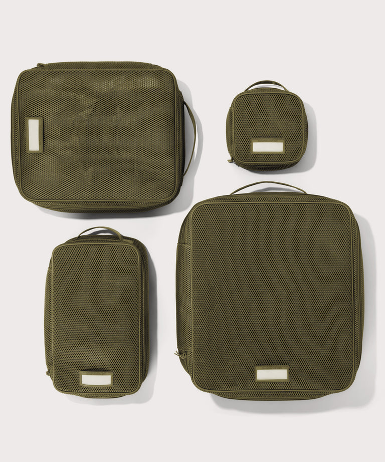 Roma Packing Cube in Dark Moss Air Mesh, Medium