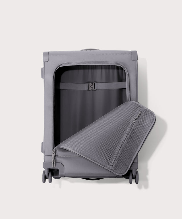 Front view of Sydney checked rolling luggage 25