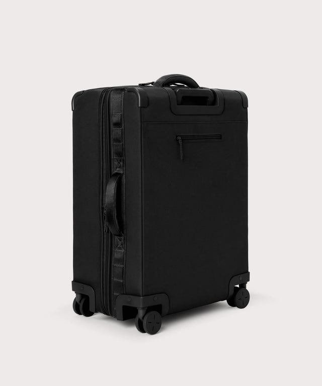 3/4 back view of Sydney checked rolling luggage 25