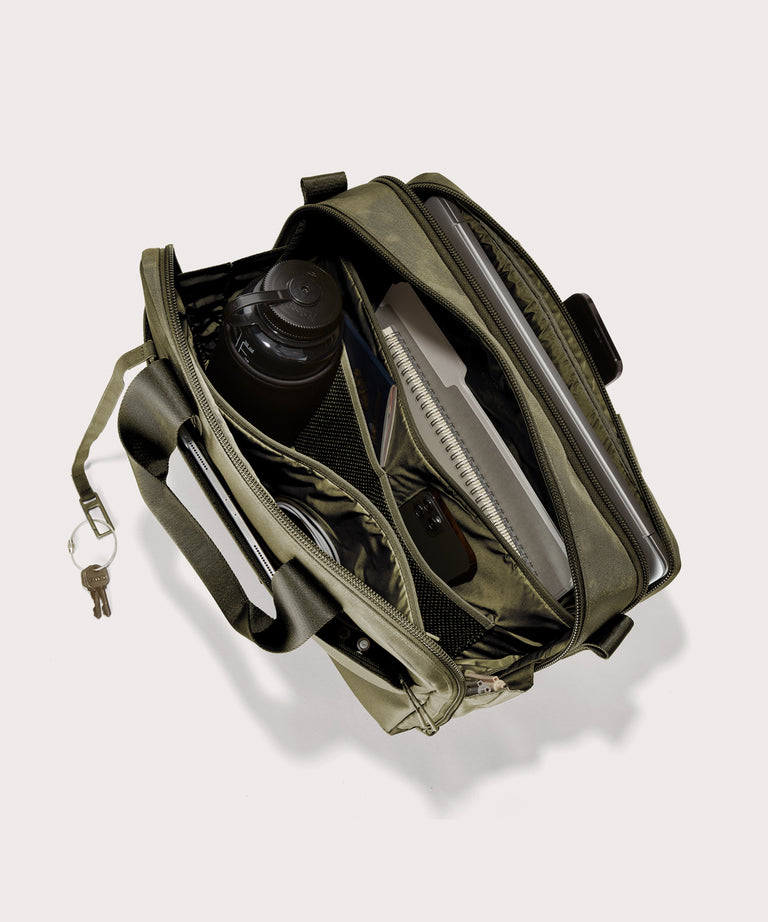 Berlin Travel Brief in Dark Moss